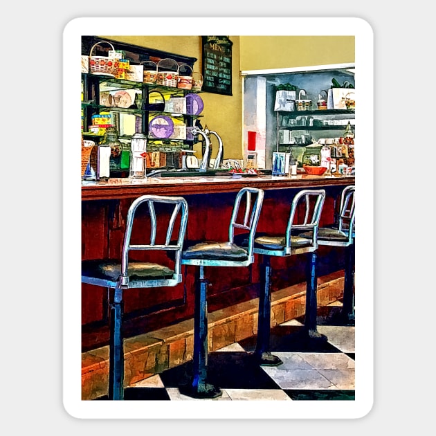 Candy Store With Soda Fountain Sticker by SusanSavad